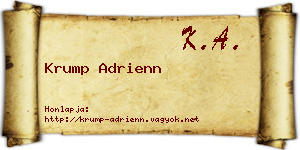 Krump Adrienn névjegykártya